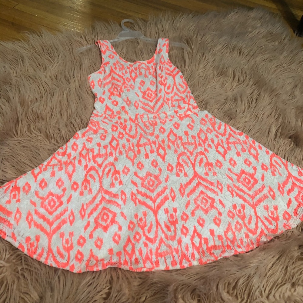 Hot pink print dress